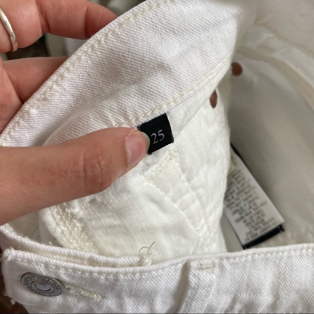7 For All Mankind Monroe cut off Short Size 25 White - Picture 8 of 9